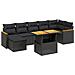 Set Divani da Giardino con Cuscini 8 pz Nero in Polyrattan - Foto miniatura 1