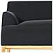 Divano 3 Posti Sosjo Tessuto Nero - Foto miniatura 6