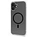 Apple Iphone 16 Plus Cover In Morbido Tpu Trasparente Compatibile Magsave Modulo Magnetico Circolare Nero - Foto miniatura 1