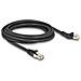 Cavo di rete RJ45 Cat. 6A S /FTP maschio da 45° angolato a sinistra per maschio diritto 3 m nero - Foto miniatura 1