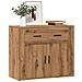 Credenza Rovere Artigianale 80x33x70 Cm In Truciolato - Foto miniatura 3