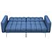 Divano Letto Blu In Tessuto - Foto miniatura 5