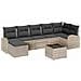 Set Divano da Giardino 8 Pezzi con Cuscini Grigio Polyrattan - Foto miniatura 1