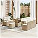 Set divano giardino 8 pezzi con cuscini in rattan polyrattan beige, Divano giardino 2 posti con cuscini in rattan polyrattan beige, Set pranzo giardino 3 pezzi con cuscini in rattan polyrattan beige - Foto miniatura 2
