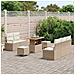 Set divano giardino 8 pezzi con cuscini in rattan polyrattan beige, Divano giardino 2 posti con cuscini in rattan polyrattan beige, Set pranzo giardino 3 pezzi con cuscini in rattan polyrattan beige - Foto miniatura 3
