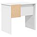 Scrivania con spazio di archiviazione Bianca 90x49.5x75 cm Legno ingegnerizzato - Foto miniatura 8