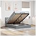 Pouf Letto con Materasso e LED Grigio Chiaro 140x190 cm - Foto miniatura 2