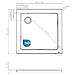 Piatto Doccia Ribassato 80x80 Cm Resina H3.5 Cm Monaco Bianco - Foto miniatura 2