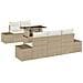 Set Divano da Giardino 6 pcs Beige e Crema 100 x 55 x 73 cm - Foto miniatura 1