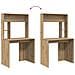 Scrivania rovere artigianale 91 x 50 x 149 cm Legno multistrato - Foto miniatura 8