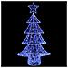 Albero di Natale con 160 LED Blu 150 cm Acrilico - Foto miniatura 3