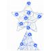 Albero di Natale con 160 LED Blu 150 cm Acrilico - Foto miniatura 5
