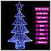 Albero di Natale con 160 LED Blu 150 cm Acrilico - Foto miniatura 7