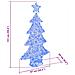 Albero di Natale con 160 LED Blu 150 cm Acrilico - Foto miniatura 8