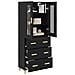 Credenza con cassetto Rovere Nero 69,5 x 34 x 180 cm - Foto miniatura 3