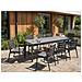 Tavolo Da Pranzo Allungabile Da Giardino Binasco 160/220 Cm 90 Cm Effetto Pietra Grigio - Foto miniatura 1