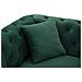 Divano Emy Con Cuscini In Tessuto Verde E Gambe Oro 162x83x76 Cm - Foto miniatura 4