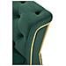 Divano Emy Con Cuscini In Tessuto Verde E Gambe Oro 162x83x76 Cm - Foto miniatura 5