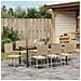 Set da Pranzo per Giardino con cuscino 9 pcs Beige polyrattan - Foto miniatura 4