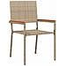 Set da Pranzo per Giardino con cuscino 9 pcs Beige polyrattan - Foto miniatura 6