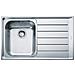 Lavello NEX211 SX 1 Vasca Gocciolatoio a Sinistra Dimensioni 86 x 51 cm Colore Inox Satinato Serie Neptune Filotop - Foto miniatura 4