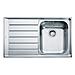Lavello NEX211 SX 1 Vasca Gocciolatoio a Sinistra Dimensioni 86 x 51 cm Colore Inox Satinato Serie Neptune Filotop - Foto miniatura 1