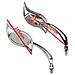 Specchio Retrovisore Coppia Specchietti Moto Custom Chopper Cromo Dx+sx - Foto miniatura 2
