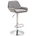 Sgabello Bar Braga In Stoffa I Sedia Cucina Con Schienale E Braccioli Regolabile I Sedia Sgabello Bancone Imbottita Grigio Cromato - Foto miniatura 1