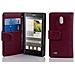 Custodia Libro Per Huawei Ascend G700 In Porpora - Con Vani Di Carte E Funzione Stand Di Similpelle Strutturata - Portafoglio Cover Case Wallet Book Etui Protezione - Foto miniatura 1