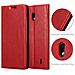 Custodia Compatibile Con Nokia 2.2 In Rosso Mela - Coperchio Protettiva Con Chiusura Magnetica, Funzione Stand E Tasca Per Le Carte - Foto miniatura 3
