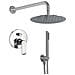 Kit Doccia Tondo 4 Completo Di Soffione Doccetta E Miscelatore Con Deviatore Slim - Foto miniatura 1