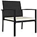 Sedie Da Pranzo Per Giardino 4 Pz In Polyrattan Nero - Foto miniatura 2
