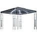 Gazebo con Stringa di Luci LED 300x300 cm Antracite - Foto miniatura 1