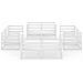 Set Divani da Giardino 8 pz Bianco in Legno Massello di Pino - Foto miniatura 3