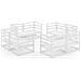 Set Divani da Giardino 8 pz Bianco in Legno Massello di Pino - Foto miniatura 2