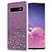 Custodia Compatibile Con Samsung Galaxy S10 Plus In Viola Con Glitter - Coperchio Protettivo In Silicone Tpu Flessibile Con Glitter Scintillanti - Foto miniatura 1