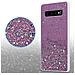 Custodia Compatibile Con Samsung Galaxy S10 Plus In Viola Con Glitter - Coperchio Protettivo In Silicone Tpu Flessibile Con Glitter Scintillanti - Foto miniatura 4