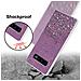 Custodia Compatibile Con Samsung Galaxy S10 Plus In Viola Con Glitter - Coperchio Protettivo In Silicone Tpu Flessibile Con Glitter Scintillanti - Foto miniatura 5