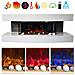 Camini moderni Paula medio bianco camino elettrico ElectricSun, con effetto sonoro, 3 colori, L120xH46x31cm - Foto miniatura 5