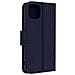 Custodia Vera Pelle Per Iphone 13 Mini Portacarte E Supporto Video Blu Scuro - Foto miniatura 2