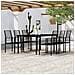 Set Mobili Da Pranzo Da Giardino 7 Pz Nero - Foto miniatura 1
