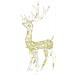 Decorazioni Natalizie Renne In Acrilico 3 Pz 120cm Bianco Caldo - Foto miniatura 3