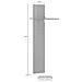 Mobile Da Ingresso Omer, Entratina Moderna Multifunzione, Armadietto Multiuso Per Atrio, 100% Made In Italy, Cm 50x27h140, Bianco Lucido - Foto miniatura 3