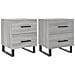 Comodini 2 Pz Grigio Sonoma 40x35x47,5 Cm In Legno Multistrato - Foto miniatura 2