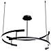 Lampadario A Sospensione Moderno Line Alluminio Nero 3 Led 52w - Foto miniatura 1