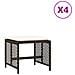 Sgabelli Giardino Con Cuscini 4pz Marroni 41x41x36cm Polyrattan - Foto miniatura 2