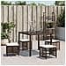 Sgabelli Giardino Con Cuscini 4pz Marroni 41x41x36cm Polyrattan - Foto miniatura 3