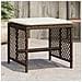 Sgabelli Giardino Con Cuscini 4pz Marroni 41x41x36cm Polyrattan - Foto miniatura 1