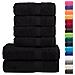 Set ASciugamani SOLUND 6 pz Neri 600 gsm - Foto miniatura 2