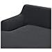Divano Angolare 3 Posti Sosjo Tessuto Nero Lato Destro - Foto miniatura 5